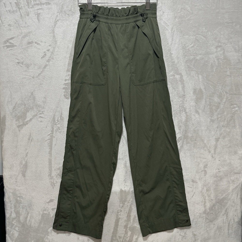 Athleta‎ Trekkie High Rise Parachute Pant Aspen Olive Hiking Pants Size 2
